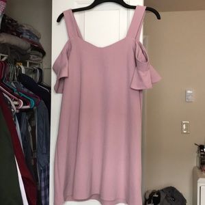 Dusty rose cold shoulder dress, Size M